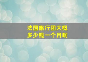 法国旅行团大概多少钱一个月啊