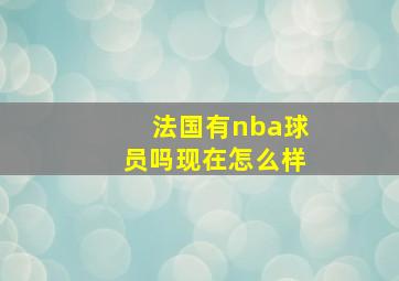 法国有nba球员吗现在怎么样