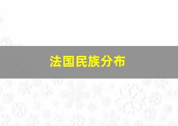 法国民族分布