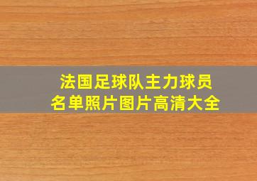 法国足球队主力球员名单照片图片高清大全