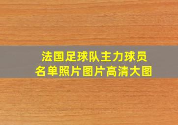 法国足球队主力球员名单照片图片高清大图