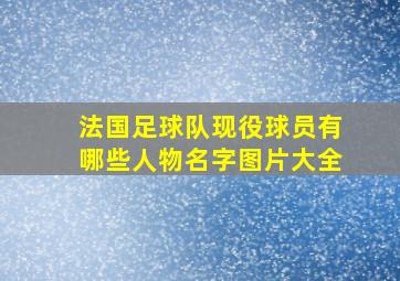 法国足球队现役球员有哪些人物名字图片大全