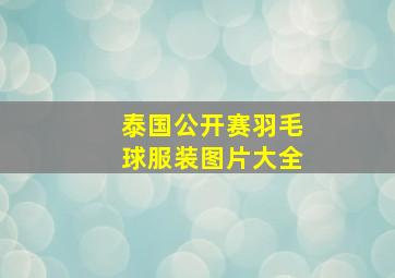 泰国公开赛羽毛球服装图片大全