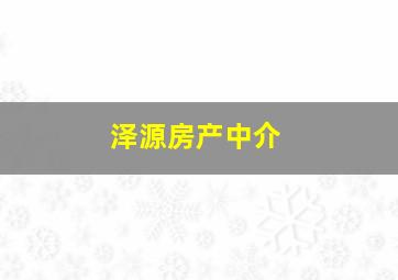 泽源房产中介