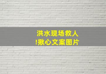 洪水现场救人!揪心文案图片