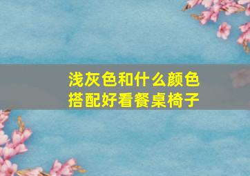 浅灰色和什么颜色搭配好看餐桌椅子