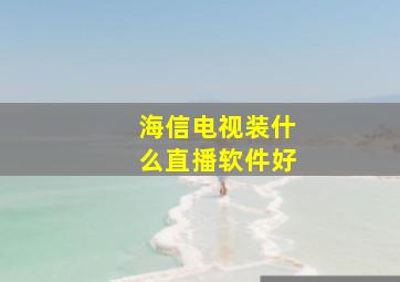 海信电视装什么直播软件好