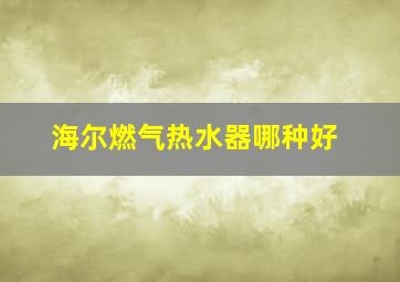 海尔燃气热水器哪种好