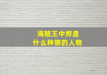 海贼王中烬是什么种族的人物