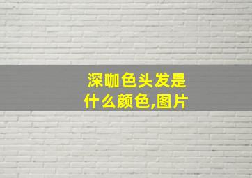 深咖色头发是什么颜色,图片