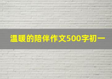 温暖的陪伴作文500字初一