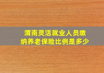 渭南灵活就业人员缴纳养老保险比例是多少