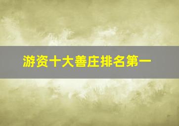 游资十大善庄排名第一