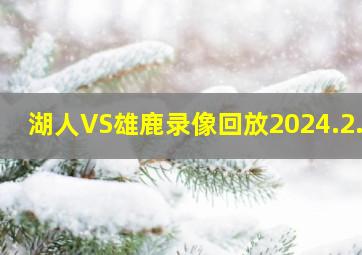 湖人VS雄鹿录像回放2024.2.9