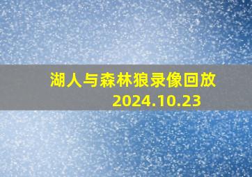 湖人与森林狼录像回放2024.10.23