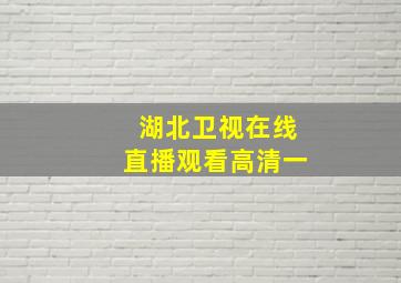 湖北卫视在线直播观看高清一