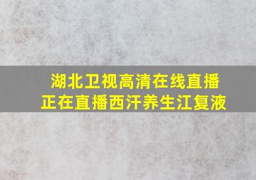 湖北卫视高清在线直播正在直播西汗养生江复液