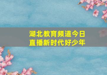 湖北教育频道今日直播新时代好少年