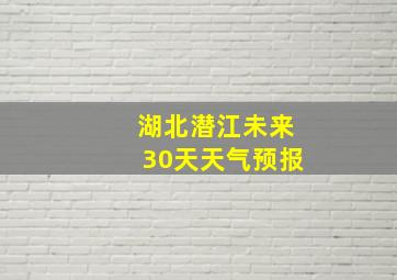 湖北潜江未来30天天气预报