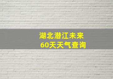 湖北潜江未来60天天气查询