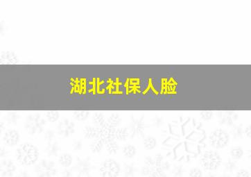 湖北社保人脸