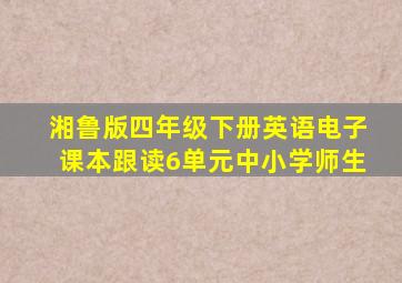 湘鲁版四年级下册英语电子课本跟读6单元中小学师生