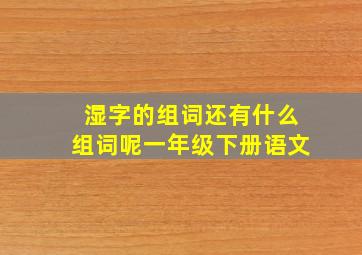 湿字的组词还有什么组词呢一年级下册语文