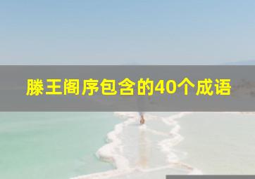 滕王阁序包含的40个成语