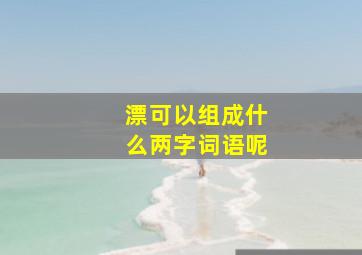 漂可以组成什么两字词语呢