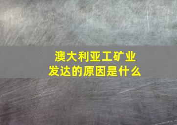 澳大利亚工矿业发达的原因是什么