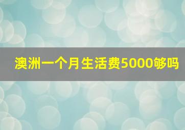 澳洲一个月生活费5000够吗