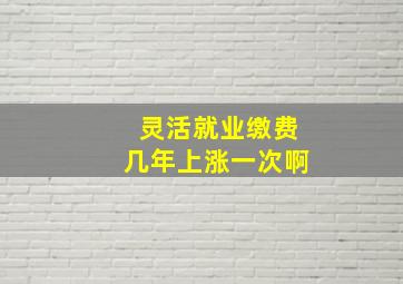 灵活就业缴费几年上涨一次啊