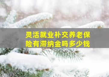 灵活就业补交养老保险有滞纳金吗多少钱