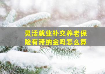 灵活就业补交养老保险有滞纳金吗怎么算