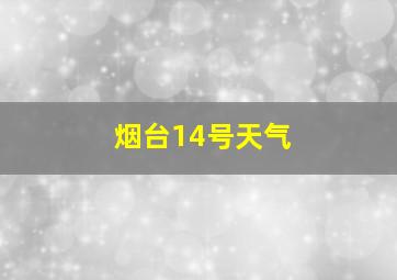 烟台14号天气