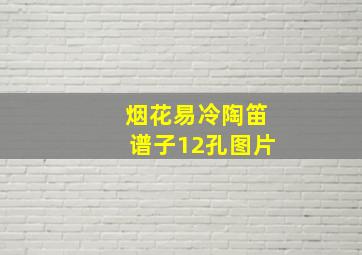 烟花易冷陶笛谱子12孔图片