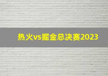 热火vs掘金总决赛2023