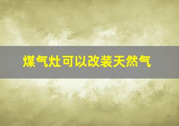 煤气灶可以改装天然气