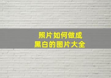 照片如何做成黑白的图片大全