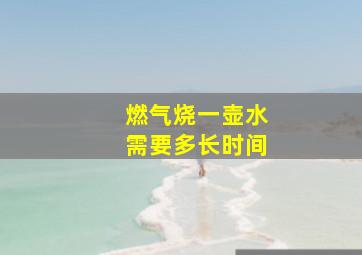 燃气烧一壶水需要多长时间