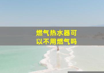 燃气热水器可以不用燃气吗