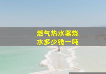 燃气热水器烧水多少钱一吨