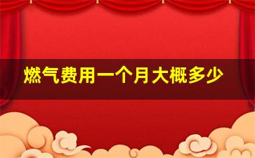 燃气费用一个月大概多少