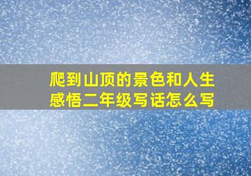 爬到山顶的景色和人生感悟二年级写话怎么写