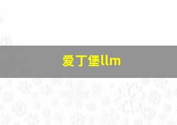 爱丁堡llm