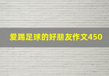 爱踢足球的好朋友作文450