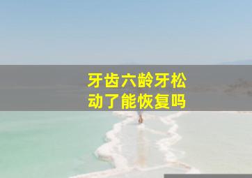 牙齿六龄牙松动了能恢复吗