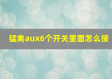 猛禽aux6个开关里面怎么接