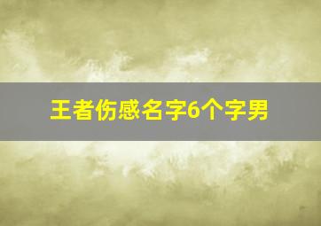 王者伤感名字6个字男