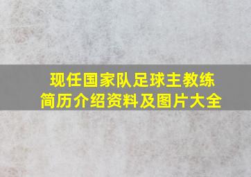 现任国家队足球主教练简历介绍资料及图片大全